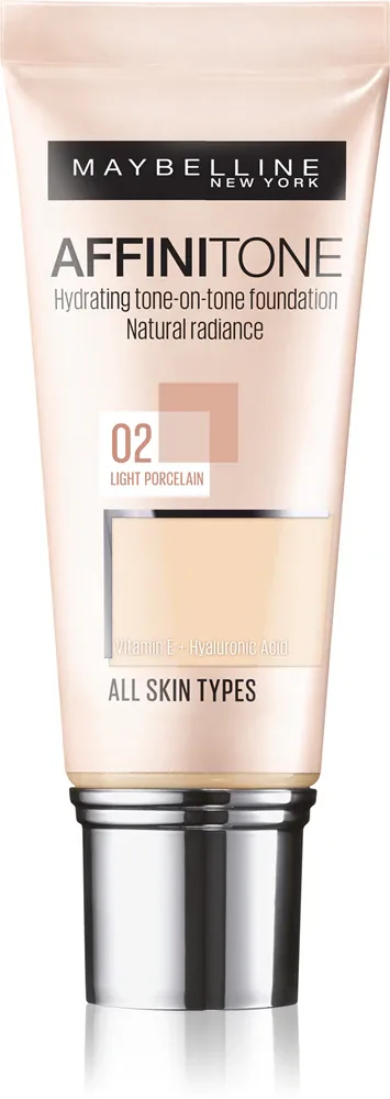 MAYBELLINE NEW YORK Affinitone - Подклад навилжающий, 30 мл, оттенок 02 Light Porcelain