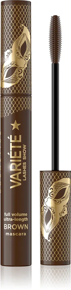 Eveline Cosmetics Variete Lashes Show - Тушь для ресниц, подчеркивающая и увеличивающая их объем, 10 мл, оттенок Brown