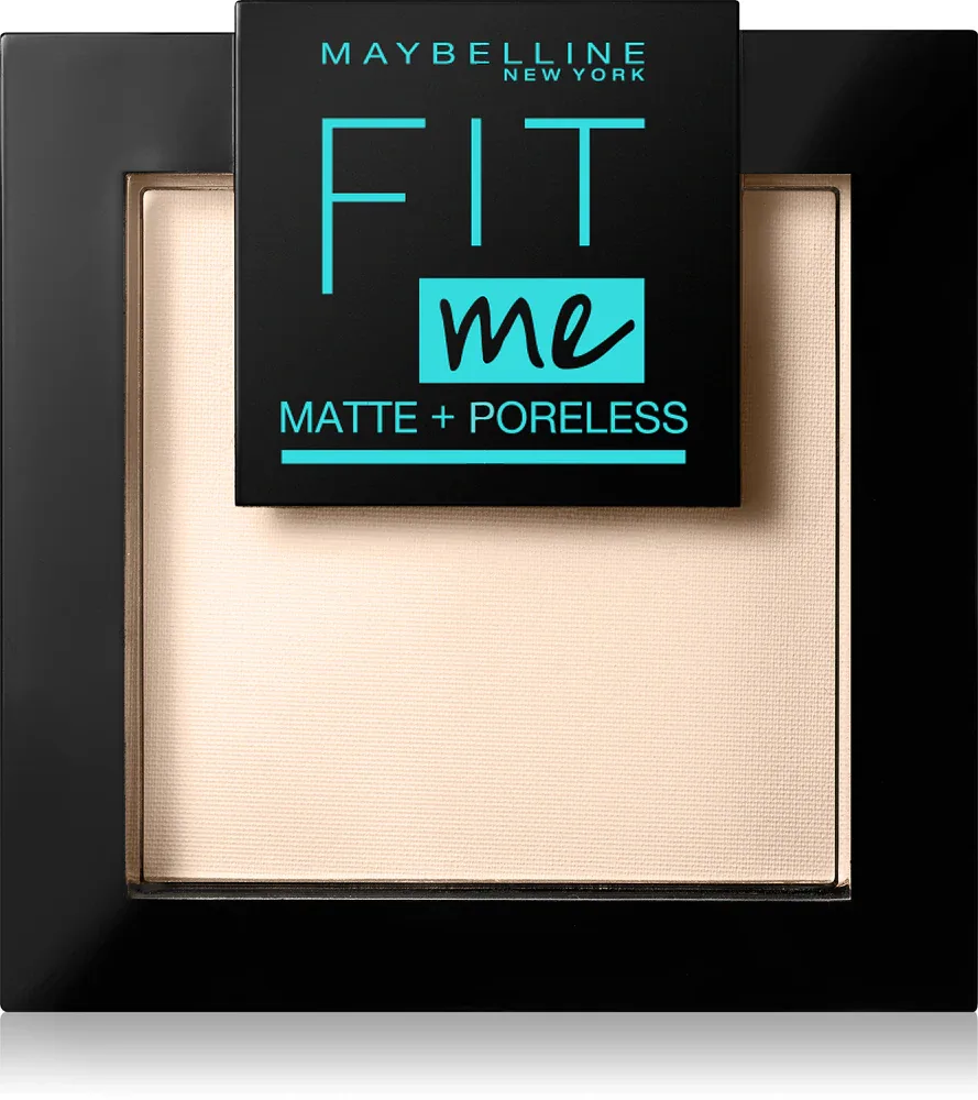 MAYBELLINE NEW YORK Fit Me! Matte+Poreless - Пудра матирующая, 9 г, оттенок 120 Classic Ivory