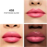 GUERLAIN KissKiss Bee Glow - Питательный увлажняющий бальзам для губ, 3.2 г, оттенок 458 Pop Rose Glow — фото 3