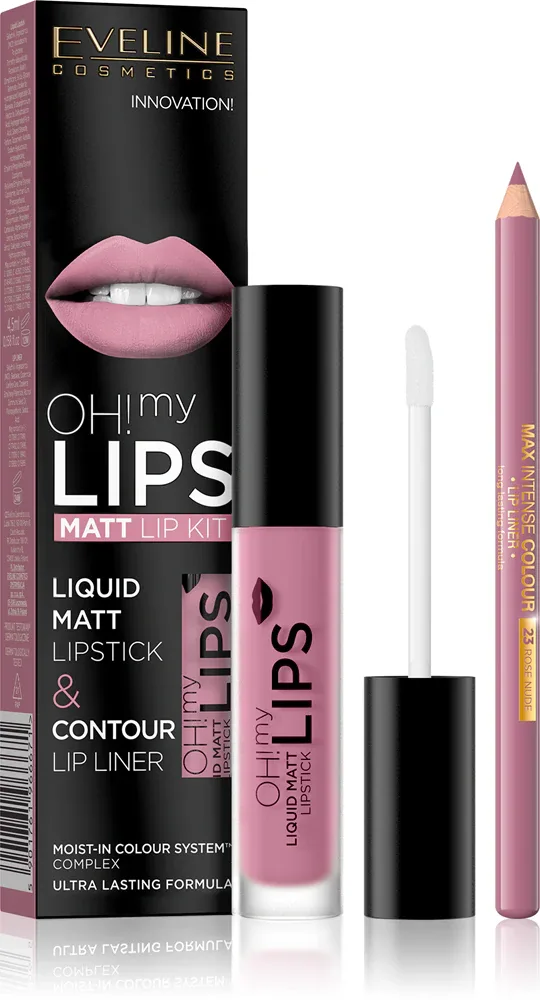 Eveline Cosmetics OH! my LIPS Matt - Набор для губ, 2 шт, оттенок 03 Rose Nude