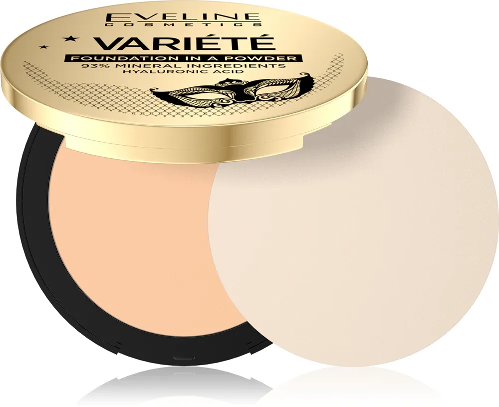 Eveline Cosmetics Variete - Минеральная компактная пудра с аппликатором, 8 г, оттенок 02 Natural