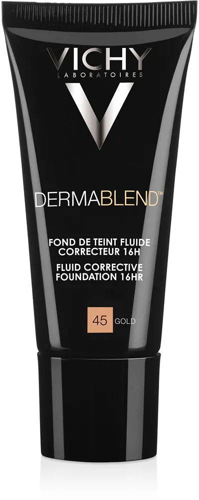 Vichy Dermablend - Тональная основа с ультрафиолетовым фильтром, 30 мл, оттенок 45 Gold