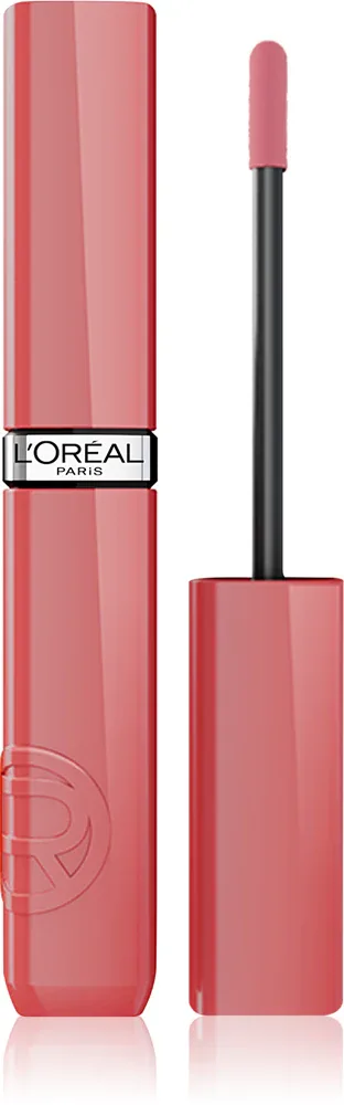 L’Oreal Paris Infaillible Laque Resistance - Долговременная помада в жидкой форме, увлажняющая и придающая блеск, 4.3 мл, оттенок 600 Le Nu Rose