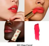 Gucci Gucci Beauty Rouge a Levres Voile - Блестящая помада, 3.5 г, оттенок 301 Mae Coral — фото 3