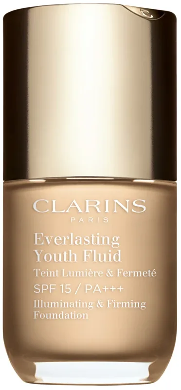 Clarins Everlasting Youth Fluid Foundation - Тональная основа с SPF 15, осветляющая, 30 мл, оттенок 101 Linen