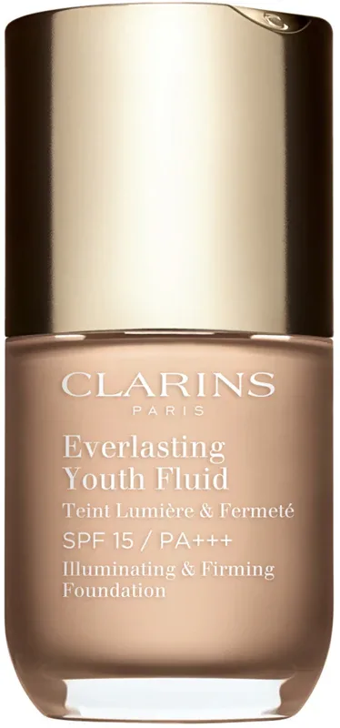 Clarins Everlasting Youth Fluid Foundation - Тональная основа с SPF 15, осветляющая, 30 мл, оттенок 102.5 Porcelain