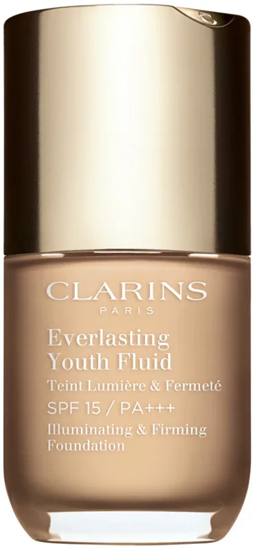Clarins Everlasting Youth Fluid Foundation - Тональная основа с SPF 15, осветляющая, 30 мл, оттенок 105.5 Flesh