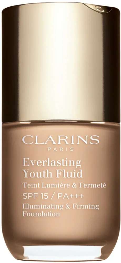 Clarins Everlasting Youth Fluid Foundation - Тональная основа с SPF 15, осветляющая, 30 мл, оттенок 108 Sand