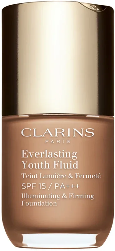 Clarins Everlasting Youth Fluid Foundation - Тональная основа с SPF 15, осветляющая, 30 мл, оттенок 112.3 Sandalwood