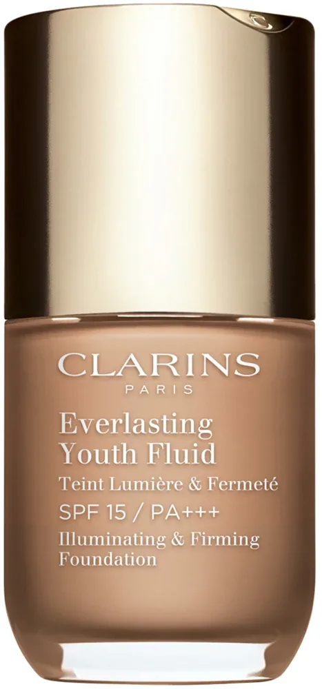 Clarins Everlasting Youth Fluid Foundation - Тональная основа с SPF 15, осветляющая, 30 мл, оттенок 112 Amber
