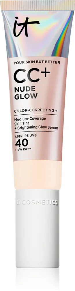 IT Cosmetics Your Skin But Better CC + Nude Glow - Крем CC с осветляющим эффектом, 32 мл, оттенок SPF 40 Fair Porcelain