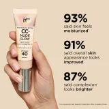 IT Cosmetics Your Skin But Better CC + Nude Glow - Крем CC с осветляющим эффектом, 32 мл, оттенок SPF 40 Fair Light — фото 4