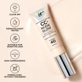 IT Cosmetics Your Skin But Better CC + Nude Glow - Крем CC с осветляющим эффектом, 32 мл, оттенок SPF 40 Fair Light — фото 5