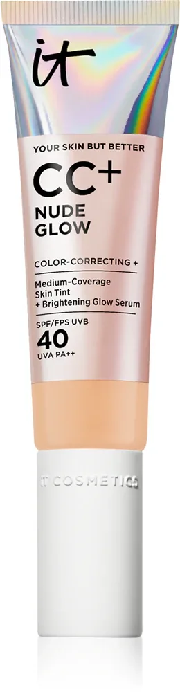 IT Cosmetics Your Skin But Better CC + Nude Glow - Крем CC с осветляющим эффектом, 32 мл, оттенок SPF 40 Medium Tan