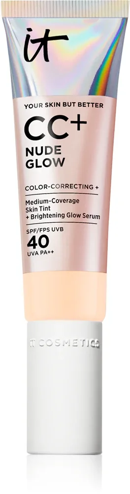 IT Cosmetics Your Skin But Better CC + Nude Glow - Крем CC с осветляющим эффектом, 32 мл, оттенок SPF 40 Fair Biege