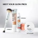 IT Cosmetics Your Skin But Better CC + Nude Glow - Крем CC с осветляющим эффектом, 32 мл, оттенок SPF 40 Fair Warm — фото 8
