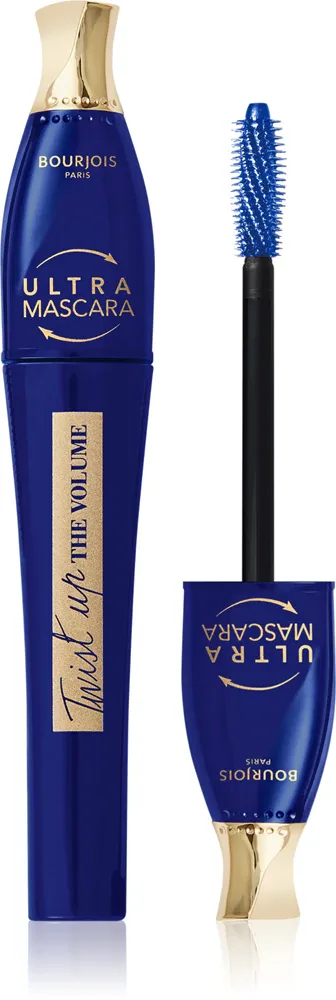 Bourjois Twist Up The Volume - Тушь для ресниц, увеличивающая объем с щеточкой 2 в 1, 8 мл, оттенок 03 Ultra Blue
