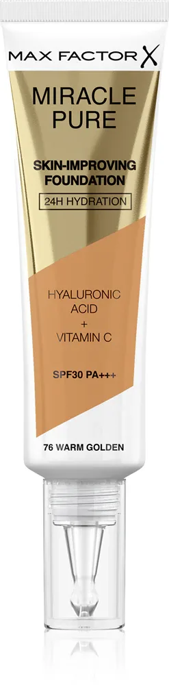 Max Factor Miracle Pure Skin - Тональная основа с защитой SPF 30, 30 мл, оттенок 76 Warm Golden