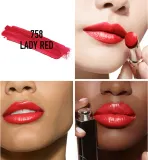DIOR Dior Addict - Блестящая помада в флаконе для губ, который можно перезаправить, 3.2 г, оттенок 758 Lady Red — фото 2