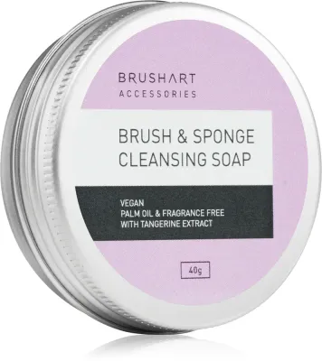 BrushArt Accessories Brush & Sponge cleansing soap - Косметическая кисть для очищения, 40 г