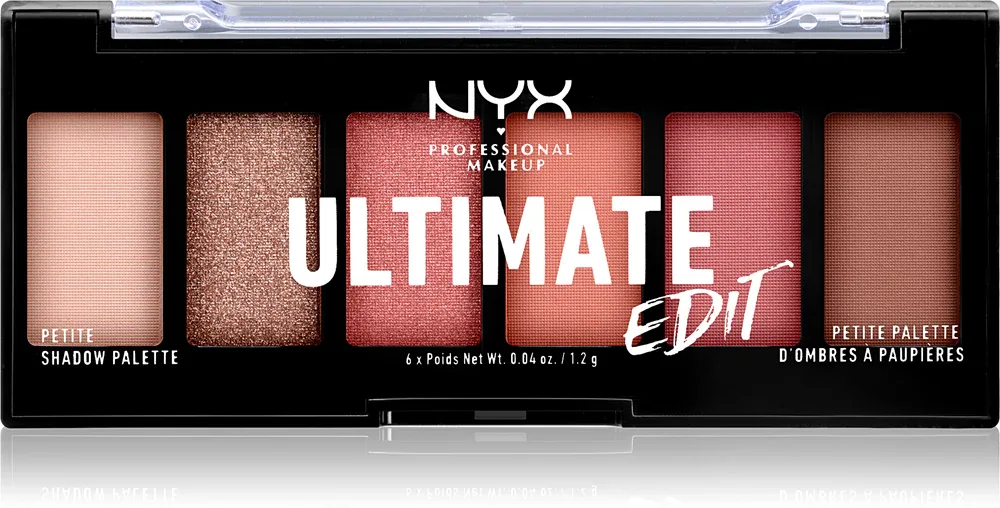 NYX Professional Makeup Ultimate Edit Petite Shadow - Палетка теней для век: палетка теней для век, 6 г, оттенок 01 Warm Neutrals