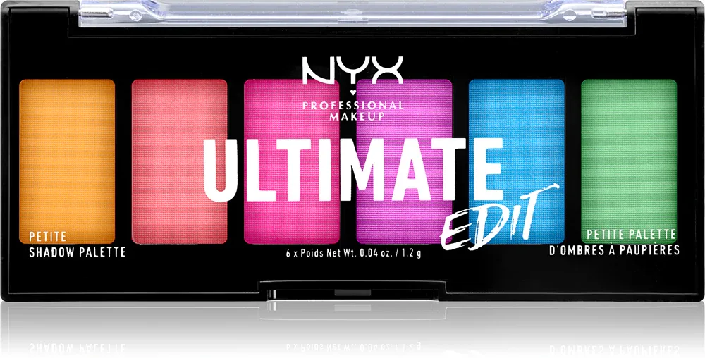 NYX Professional Makeup Ultimate Edit Petite Shadow - Палетка теней для век: палетка теней для век, 6 г, оттенок 02 Brights