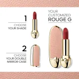GUERLAIN Rouge G Double Mirror Jewel Case - Чехол для помады с зеркалом, 1 шт, оттенок Le Nude — фото 2