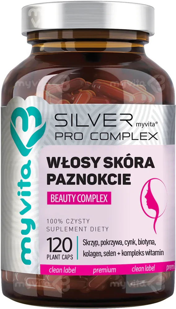 Капсулы MyVita Silver Beauty Complex для волос, кожи и ногтей, 120 капсул