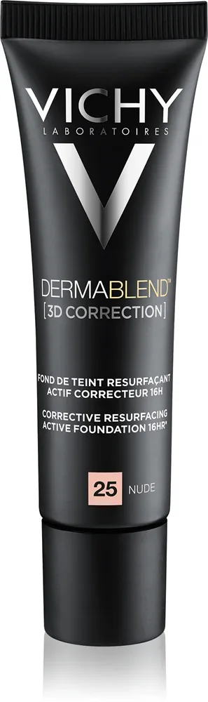 Vichy Dermablend 3D Correction - Тональная основа с корректирующим и разглаживающим эффектом SPF 25, 30 мл, оттенок 25 Nude