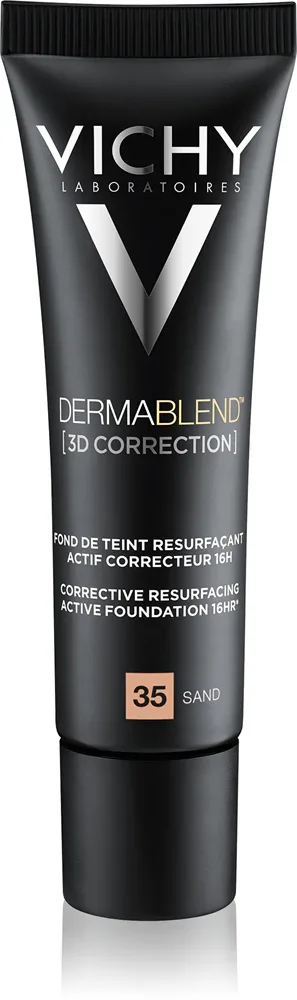 Vichy Dermablend 3D Correction - Тональная основа с корректирующим и разглаживающим эффектом SPF 25, 30 мл, оттенок 35 Sand
