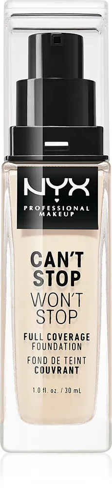 NYX Professional Makeup Can't Stop Won't Stop Full Coverage Foundation - Тональный фонд "Подклад мощно крывающий", 30 мл, оттенок 01 Pale