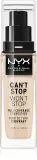NYX Professional Makeup Can't Stop Won't Stop Full Coverage Foundation - Тональный фонд "Подклад мощно крывающий", 30 мл, оттенок 1.5 Fair — фото 1