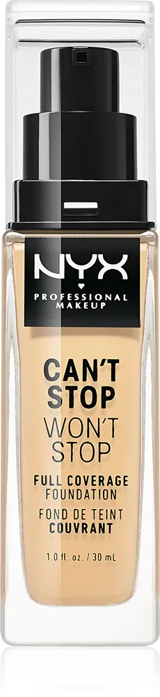 NYX Professional Makeup Can't Stop Won't Stop Full Coverage Foundation - Тональный фонд "Подклад мощно крывающий", 30 мл, оттенок 6.5 Nude