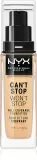 NYX Professional Makeup Can't Stop Won't Stop Full Coverage Foundation - Тональный фонд "Подклад мощно крывающий", 30 мл, оттенок 07 Natural — фото 1
