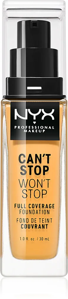NYX Professional Makeup Can't Stop Won't Stop Full Coverage Foundation - Тональный фонд "Подклад мощно крывающий", 30 мл, оттенок 14 Golden Honey