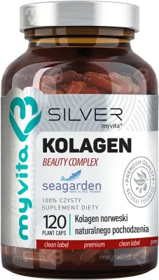 Капсулы MyVita Silver Kolagen Beauty с коллагеном и гиалуроновой кислотой, 120 капсул