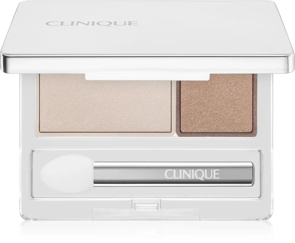Clinique All About Shadow Duo - Дуо тени для век, 1.7 г, оттенок Ivory Bisque/Bronze Satin - Shimmer