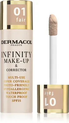 Dermacol Infinity - Тональный фонд с высокой степенью покрытия SPF 15, 20 г