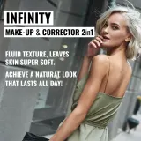 Dermacol Infinity - Тональный фонд с высокой степенью покрытия SPF 15, 20 г, оттенок 02 Beige — фото 3