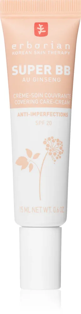 Erborian Super BB Covering Care-Cream - Крем BB для идеальной кожи, восстанавливающий ее ровный тон, маленькое упаковочное, 15 мл, оттенок Clair