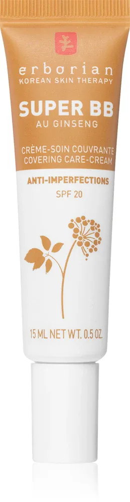 Erborian Super BB Covering Care-Cream - Крем BB для идеальной кожи, восстанавливающий ее ровный тон, маленькое упаковочное, 15 мл, оттенок Caramel