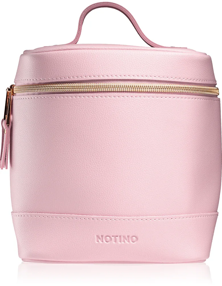 Кейс для косметики Notino Pastel Collection розовый пастельный, вместительный, на молнии, 16,5 × 18 × 13 см Pink