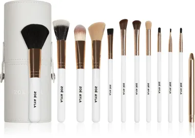 Zoë Ayla Makeup Brush Set 12 Piece - Набор кистей с чехлом, 12 шт