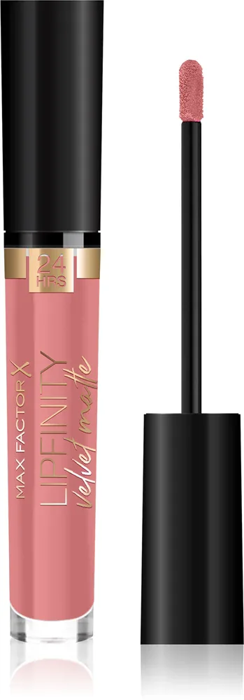 Max Factor Lipfinity Velvet Matte - Матовая жидкая помада, 3.5 мл, оттенок 045 Posh Pink