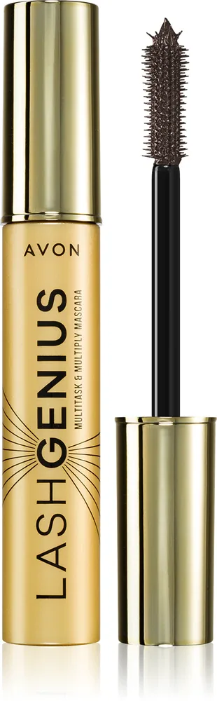 Avon Lash Genius Multitask & Multiply - Тушь для ресниц, утолщающая, подкручивающая и разделяющая ресницы 5 в 1, 10 мл, оттенок Brown Black
