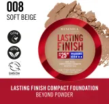 Rimmel Lasting Finish 25H - Пудра в компакте SPF 20, 7 г, оттенок 008 Soft Beige — фото 2