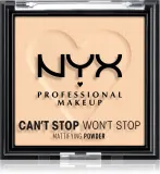 NYX Professional Makeup Can't Stop Won't Stop Mattifying Powder - Пудра матирующая, 6 г, оттенок 02 Light — фото 1