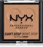 NYX Professional Makeup Can't Stop Won't Stop Mattifying Powder - Пудра матирующая, 6 г, оттенок 07 Caramel — фото 1