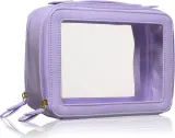 Косметичка BrushArt Accessories Transparent make-up case прозрачная, с двумя отделениями и ручкой, 1 шт — фото 1